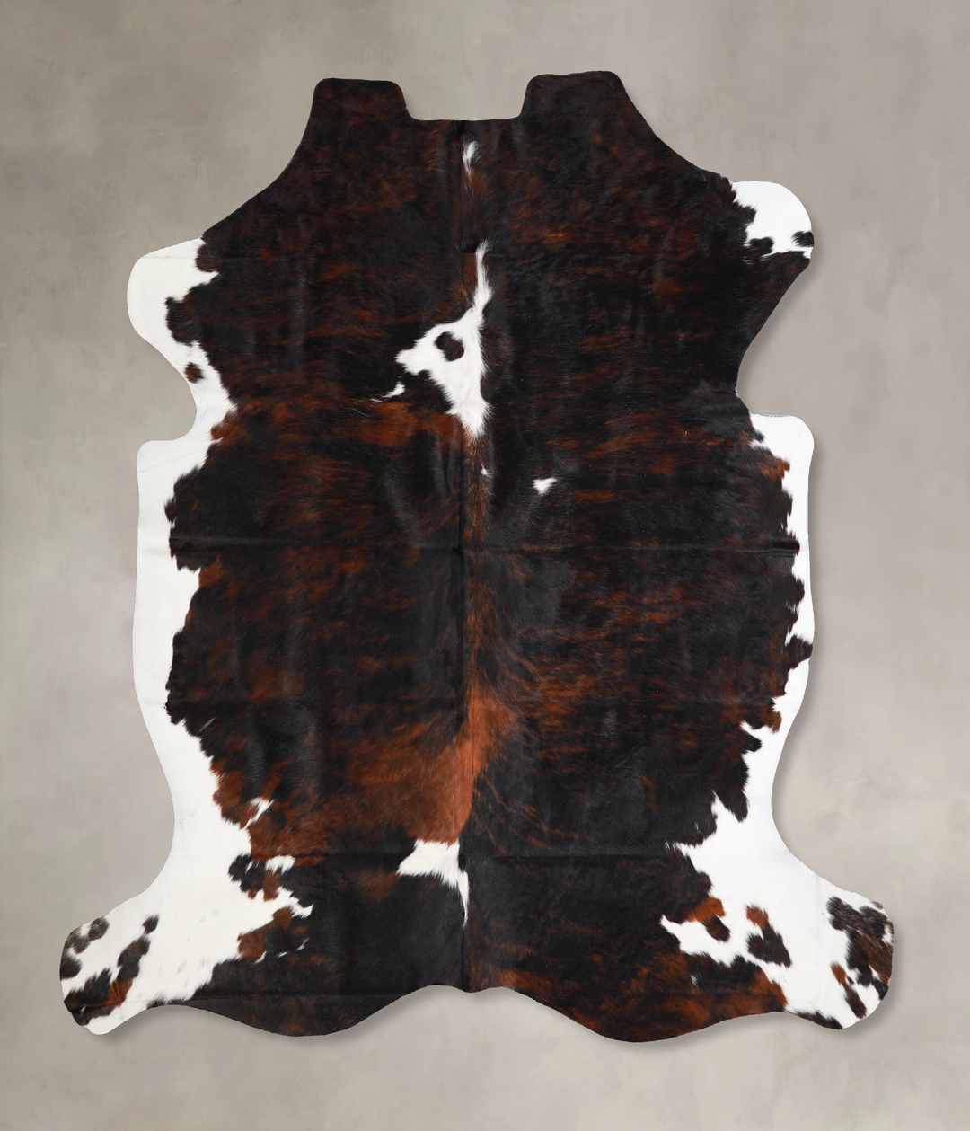 Tricolor X-Large European Cowhide Rug 6'8"H x 6'7"W #A40398 by Hudson
