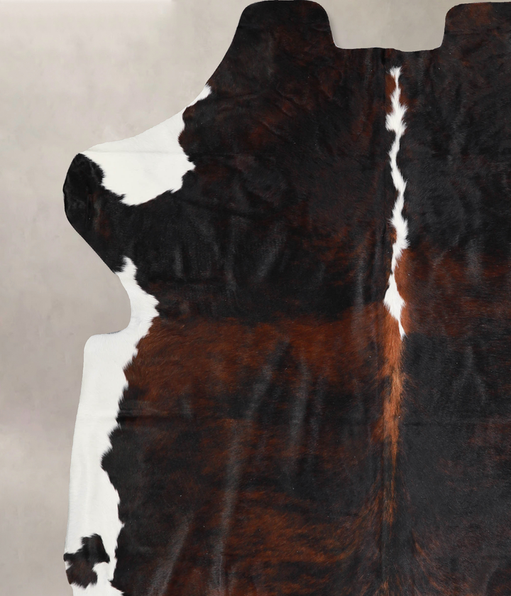 Tricolor X-Large European Cowhide Rug 6'10"H x 6'5"W #A40410 by Hudson Hides