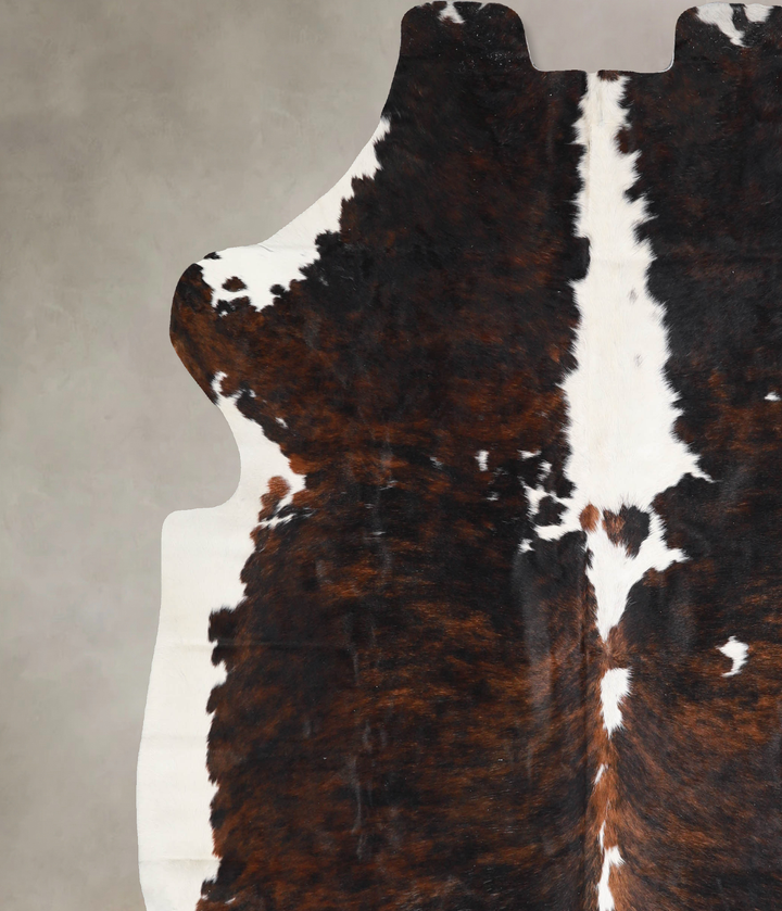 Tricolor X-Large European Cowhide Rug 7'1"H x 6'5"W #A40433 by Hudson Hides