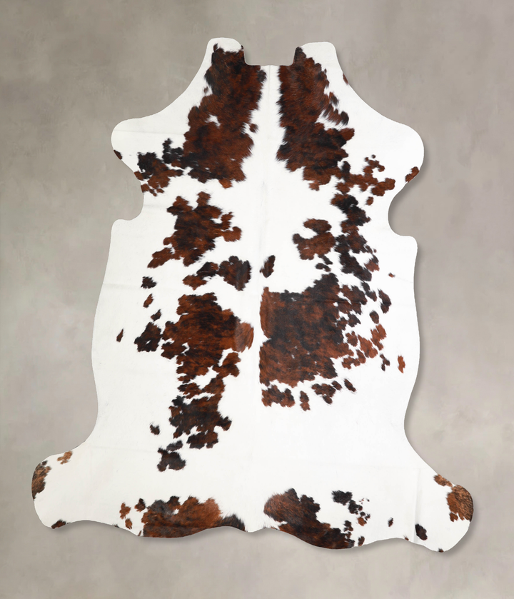 Tricolor X-Large European Cowhide Rug 6'10"H x 6'8"W #A40435 by Hudson Hides