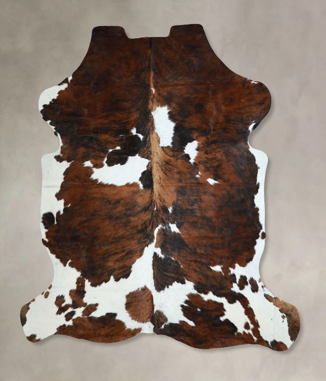 Tricolor X-Large European Cowhide Rug 7'1"H x 6'5"W #A40444 by Hudson