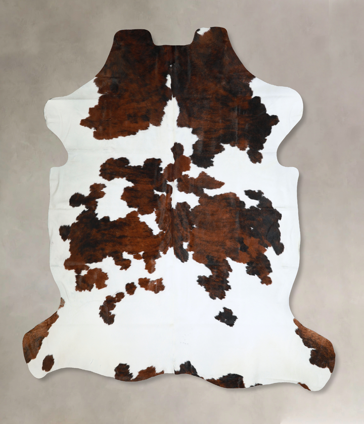 Tricolor X-Large European Cowhide Rug 7'0"H x 6'9"W #A40457 by Hudson Hides