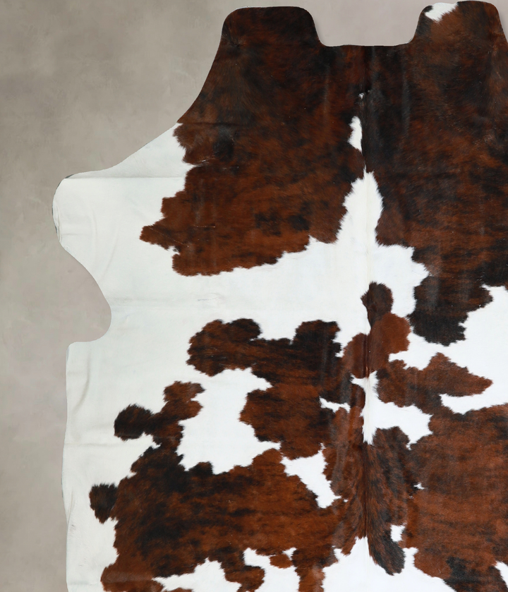 Tricolor X-Large European Cowhide Rug 7'0"H x 6'9"W #A40457 by Hudson Hides