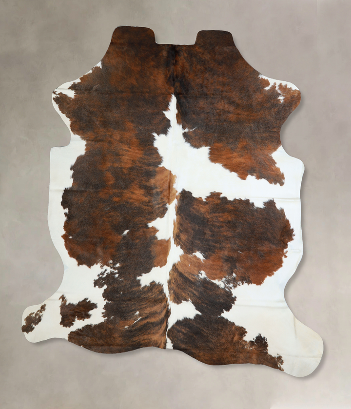 Tricolor X-Large European Cowhide Rug 7'6"H x 6'4"W #A40470 by Hudson Hides