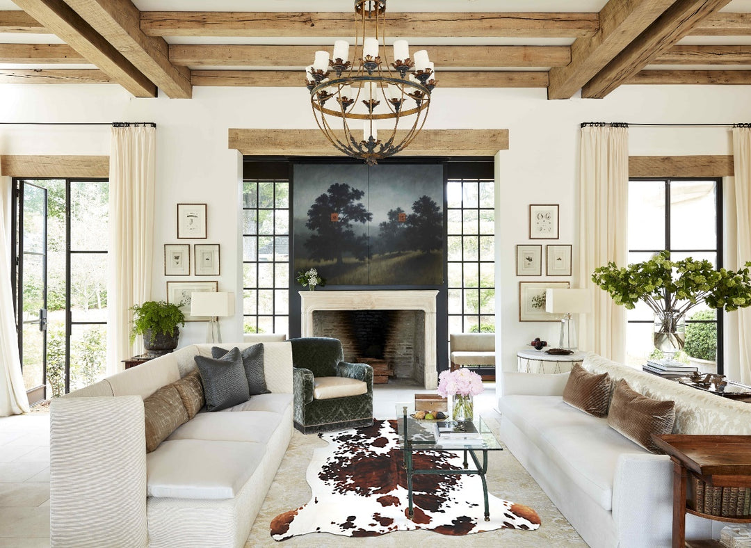 Tricolor X-Large European Cowhide Rug 6'11"H x 6'5"W #A40478 by Hudson