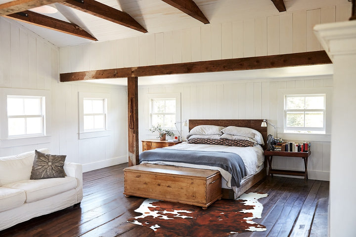 Tricolor X-Large European Cowhide Rug 6'11"H x 5'9"W #A40481 by Hudson Hides