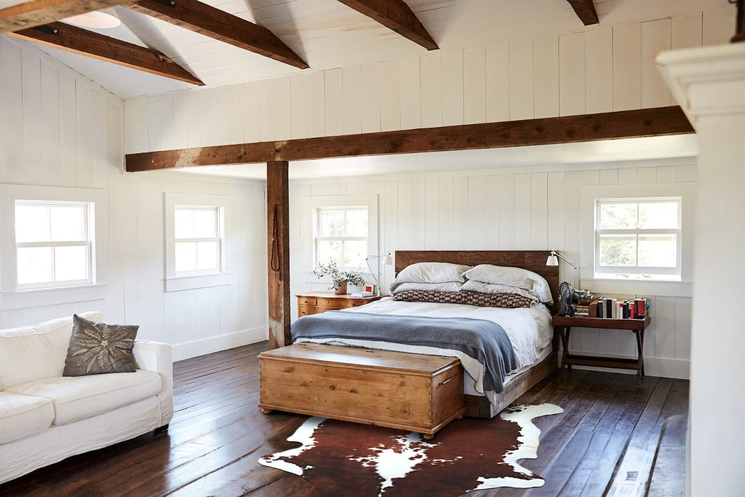 Tricolor X-Large European Cowhide Rug 7'0"H x 6'2"W #A40482 by Hudson