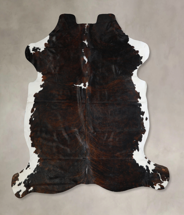 Tricolor X-Large European Cowhide Rug 7'0"H x 6'10"W #A40494 by Hudson Hides