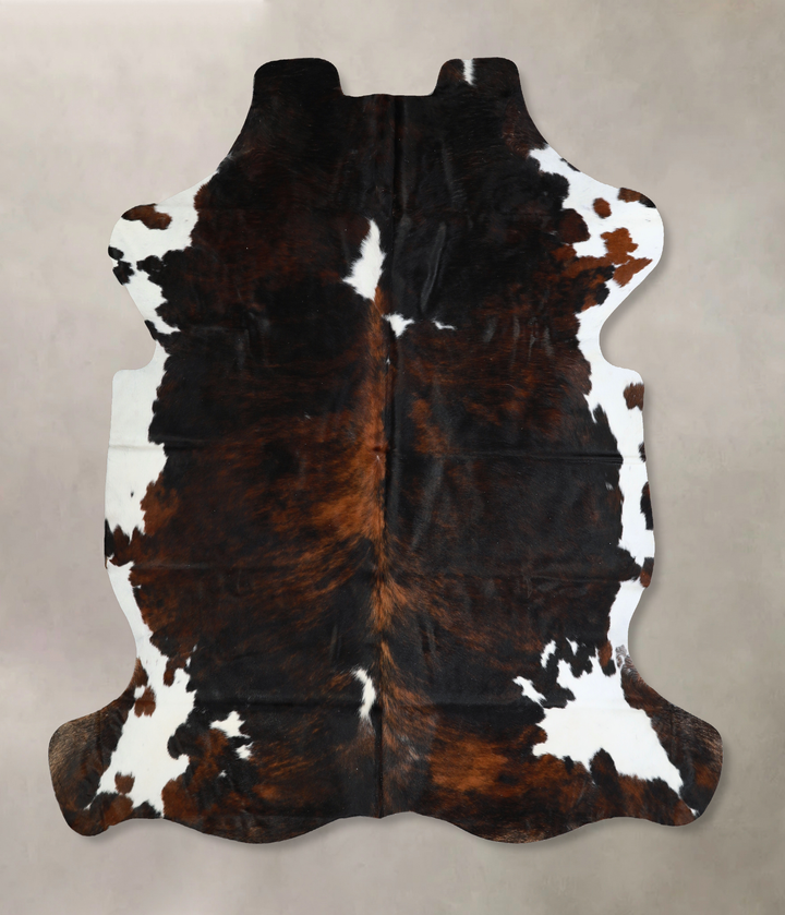 Tricolor X-Large European Cowhide Rug 6'10"H x 6'4"W #A40502 by Hudson Hides