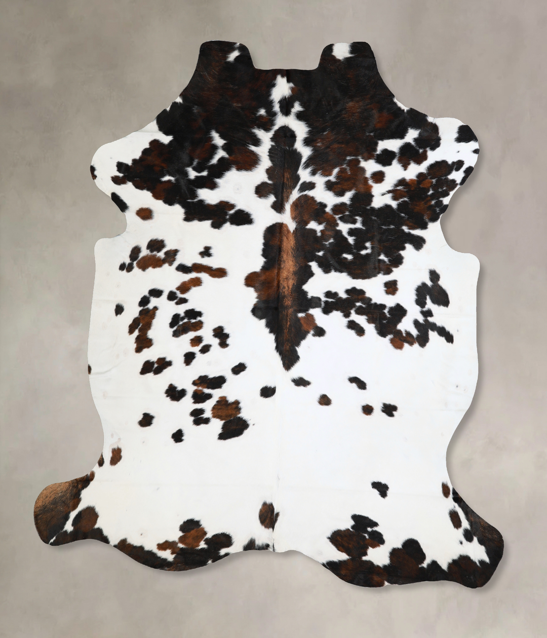 Tricolor X-Large European Cowhide Rug 7'2"H x 6'2"W #A40508 by Hudson