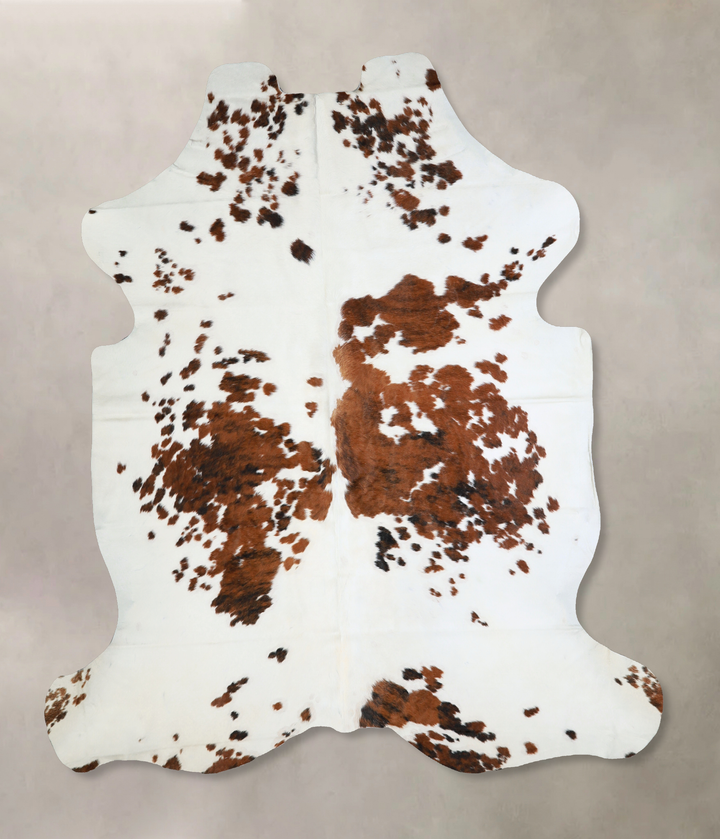 Tricolor X-Large European Cowhide Rug 7'2"H x 6'4"W #A40512 by Hudson Hides