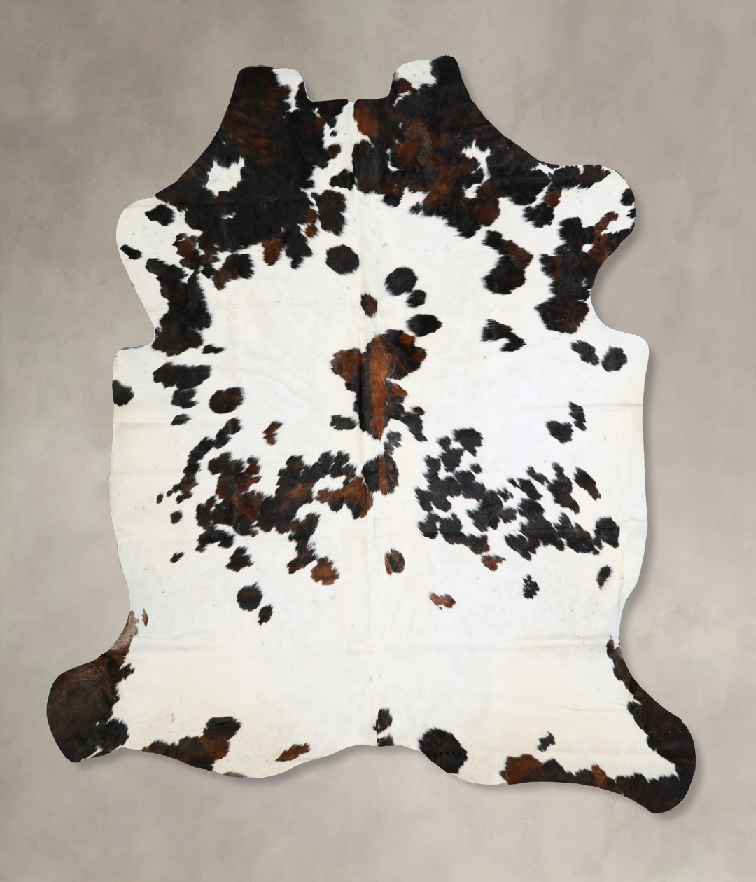 Tricolor X-Large European Cowhide Rug 7'5"H x 6'8"W #A40533 by Hudson