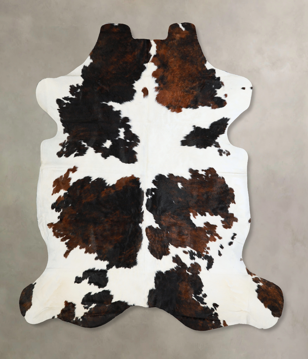 Tricolor X-Large European Cowhide Rug 6'11"H x 6'4"W #A40534 by Hudson