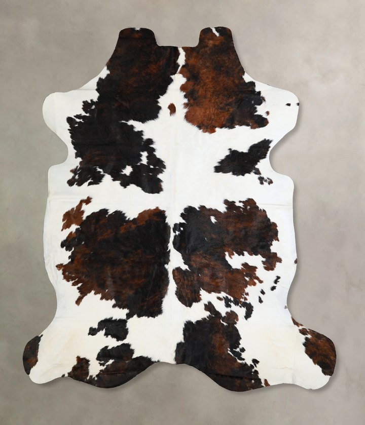 Tricolor X-Large European Cowhide Rug 6'11"H x 6'4"W #A40534 by Hudson Hides