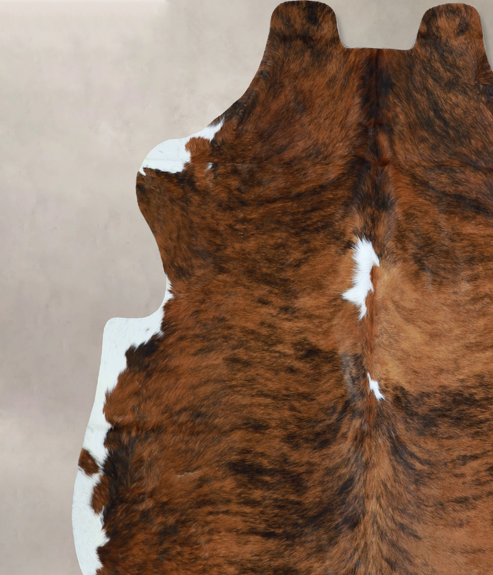 Tricolor X-Large European Cowhide Rug 6'6"H x 6'6"W #A40539 by Hudson Hides