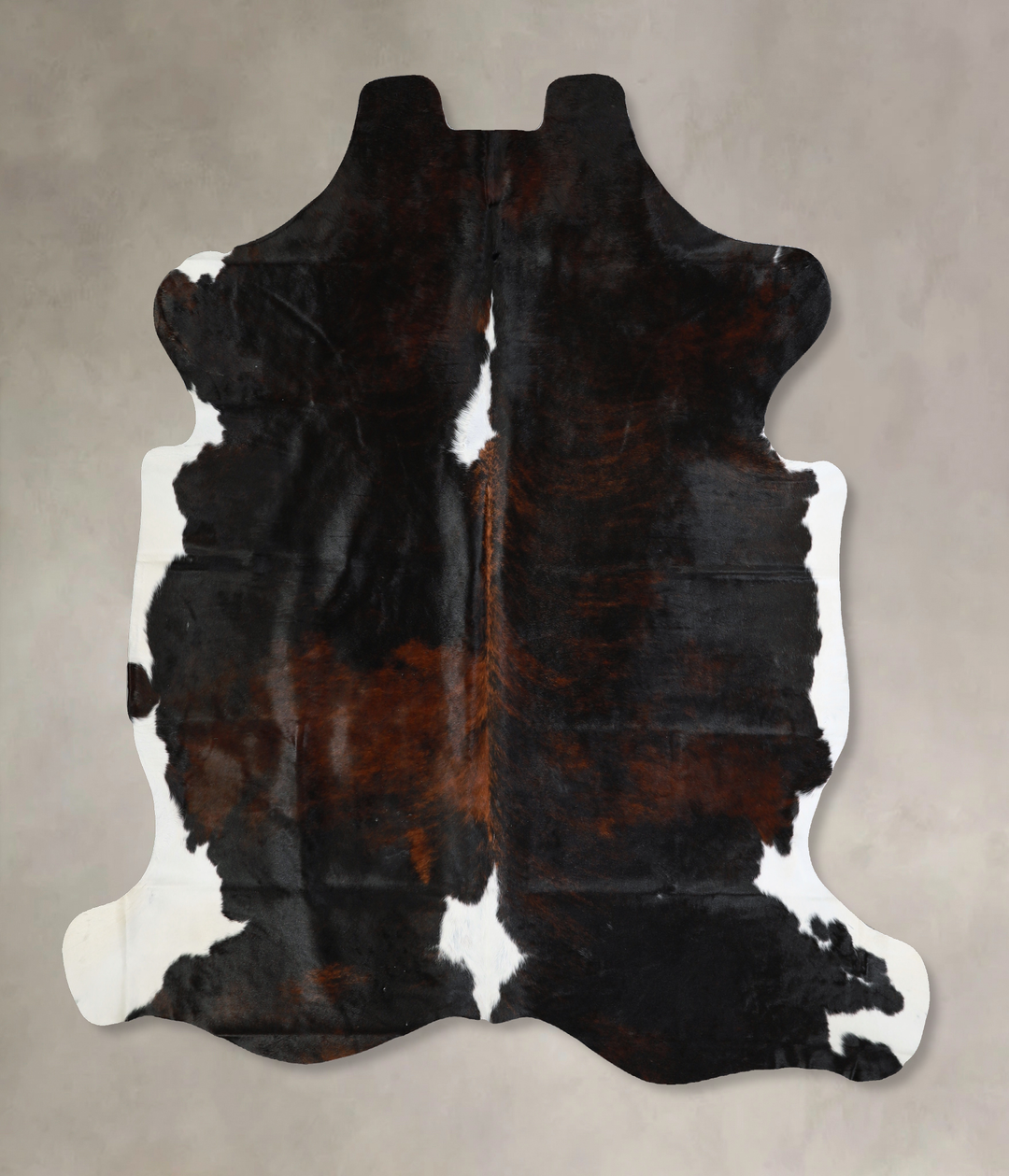 Tricolor X-Large European Cowhide Rug 6'6"H x 6'3"W #A40542 by Hudson