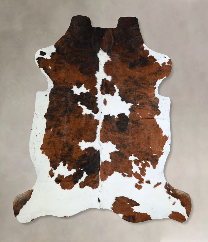 Tricolor X-Large European Cowhide Rug 6'7"H x 6'8"W #A40543 by Hudson Hides