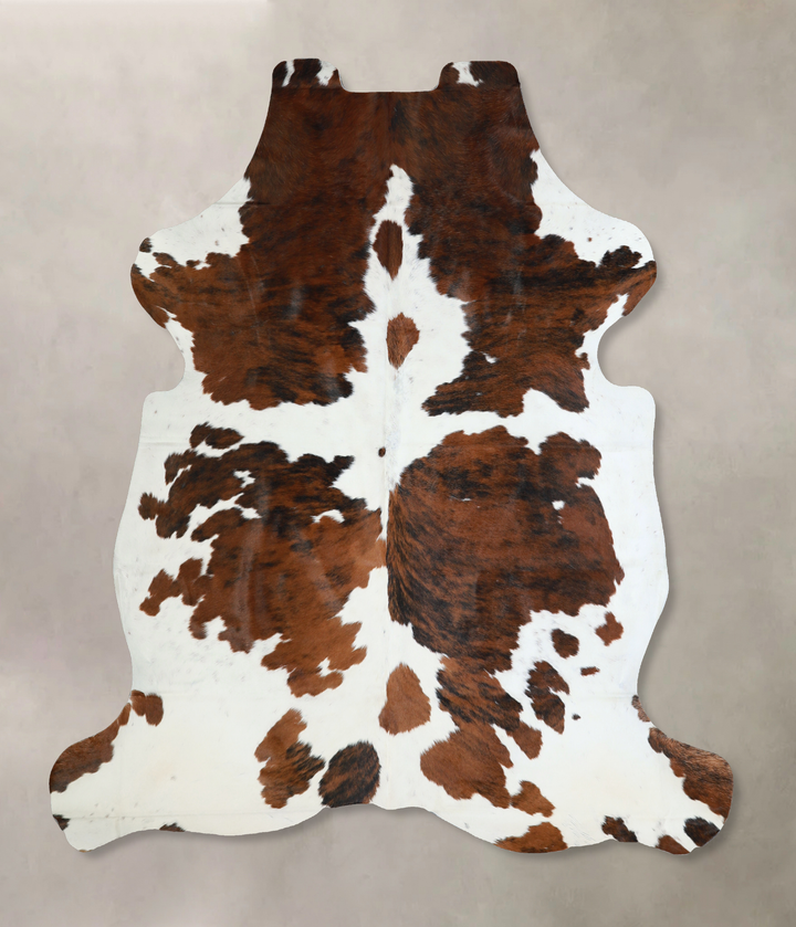 Tricolor X-Large European Cowhide Rug 6'9"H x 6'2"W #A40559 by Hudson Hides