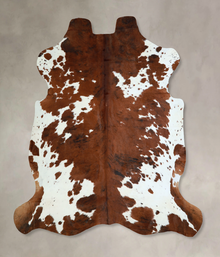 Tricolor X-Large European Cowhide Rug 7'0"H x 6'7"W #A40575 by Hudson Hides