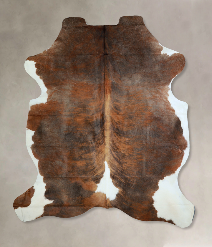 Tricolor X-Large European Cowhide Rug 7'8"H x 6'4"W #A40590 by Hudson Hides