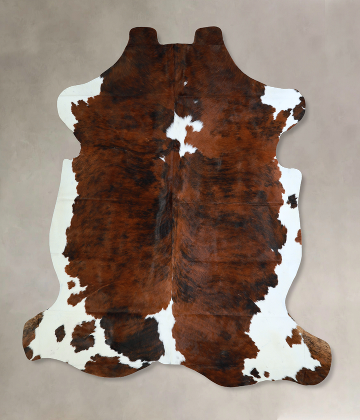 Tricolor X-Large European Cowhide Rug 7'5"H x 6'8"W #A40591 by Hudson Hides
