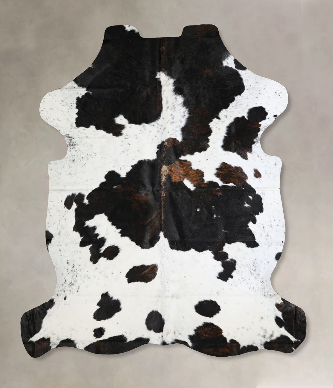 Tricolor X-Large European Cowhide Rug 7'7"H x 6'4"W #A40616 by Hudson