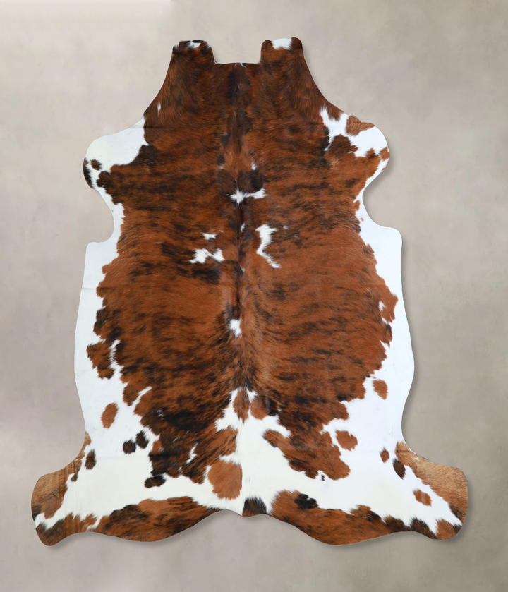 Tricolor X-Large European Cowhide Rug 6'4"H x 6'4"W #A40622 by Hudson Hides