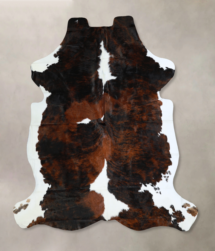 Tricolor X-Large European Cowhide Rug 7'2"H x 6'8"W #A40630 by Hudson Hides