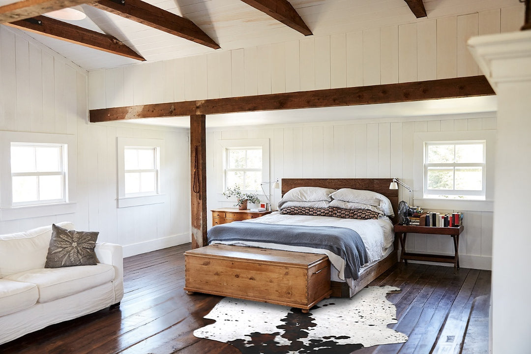 Tricolor X-Large European Cowhide Rug 7'2"H x 6'9"W #A40633 by Hudson