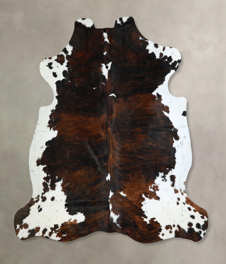 Tricolor X-Large European Cowhide Rug 7'0"H x 7'0"W #A40635 by Hudson Hides