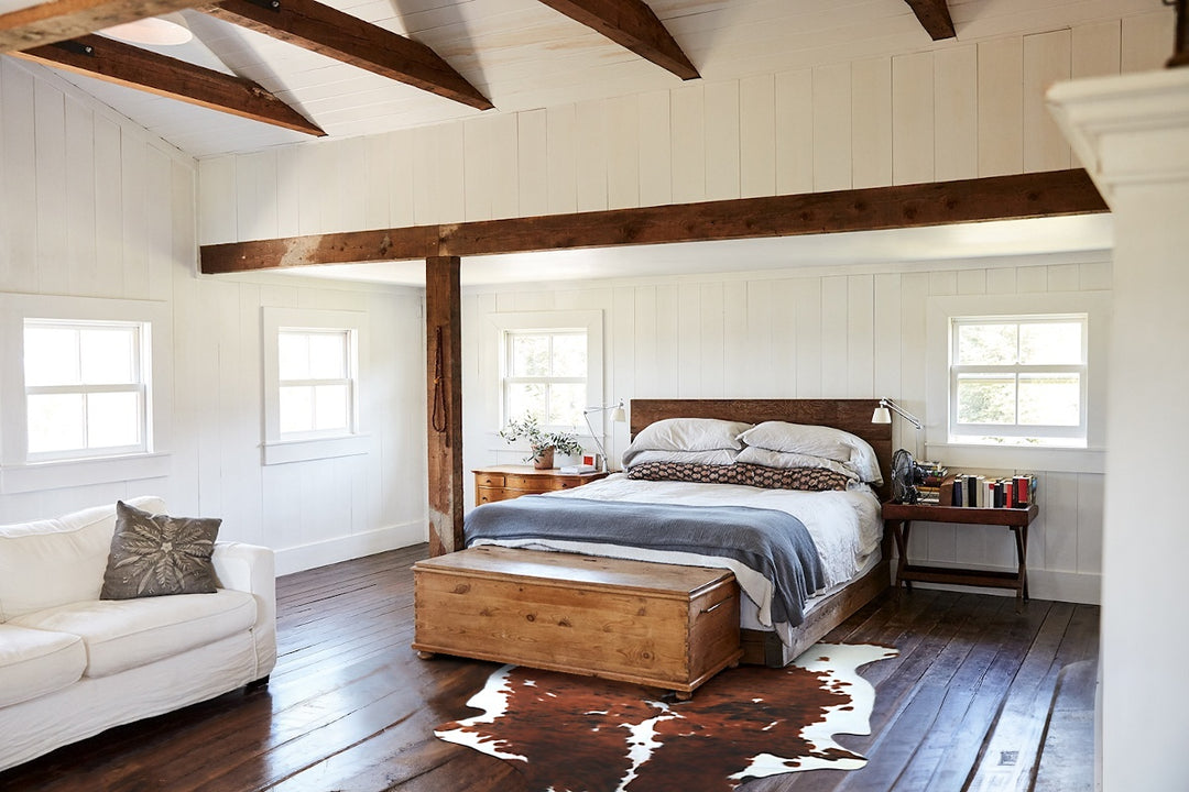 Tricolor X-Large European Cowhide Rug 7'1"H x 6'2"W #A40636 by Hudson