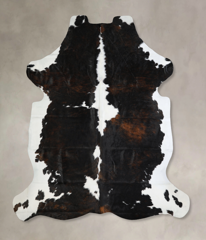 Tricolor X-Large European Cowhide Rug 7'3"H x 6'6"W #A40637 by Hudson Hides