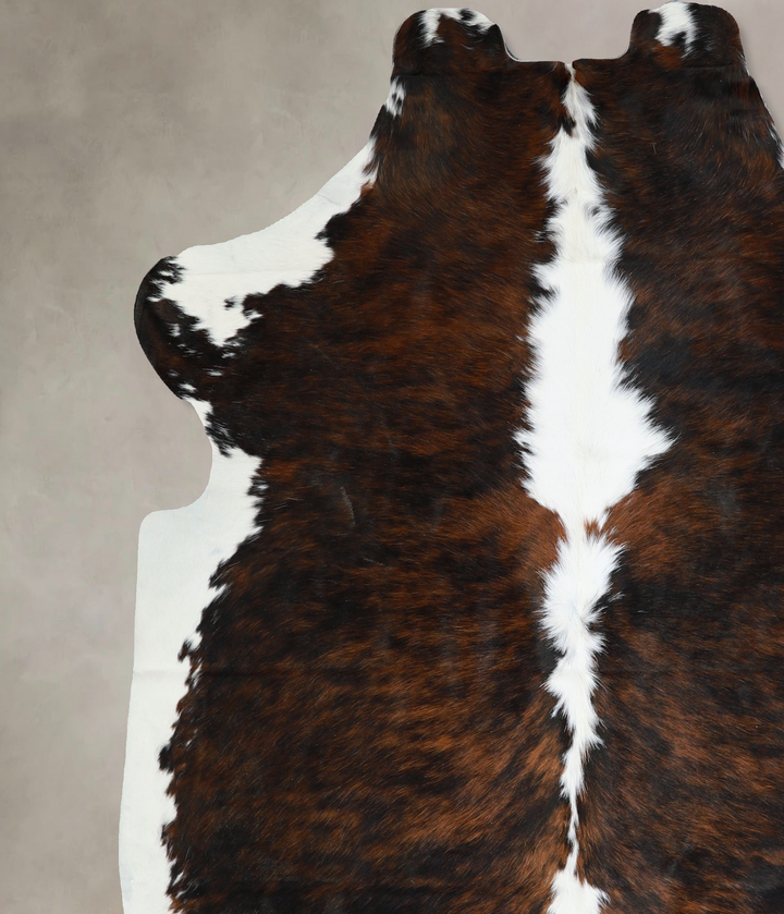Tricolor X-Large European Cowhide Rug 7'0"H x 6'2"W #A40641 by Hudson Hides