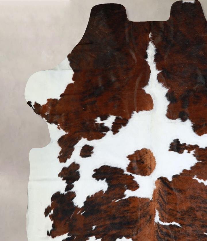Tricolor X-Large European Cowhide Rug 7'1"H x 6'9"W #A40642 by Hudson Hides