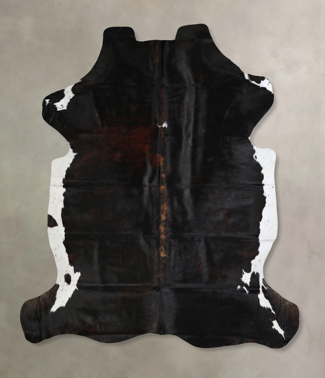 Tricolor X-Large European Cowhide Rug 7'2"H x 6'6"W #A40650 by Hudson