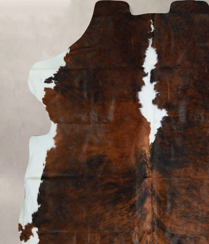 Tricolor X-Large European Cowhide Rug 7'3"H x 6'9"W #A40652 by Hudson Hides