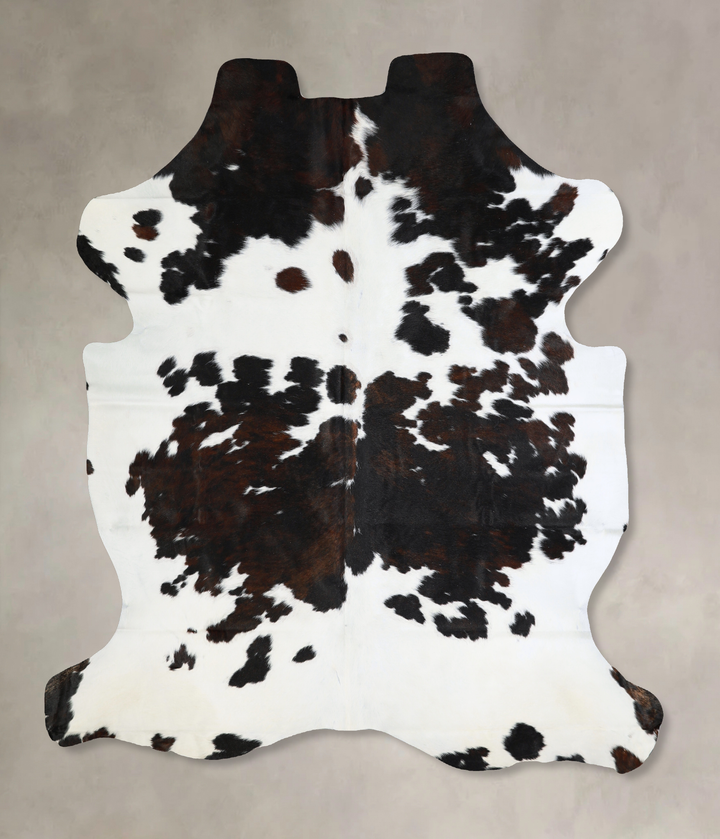 Tricolor X-Large European Cowhide Rug 7'1"H x 6'1"W #A40653 by Hudson Hides