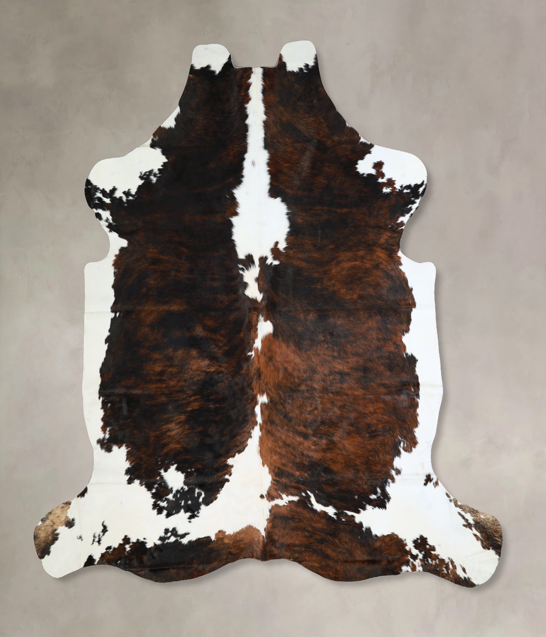Tricolor X-Large European Cowhide Rug 7'1"H x 7'1"W #A40655 by Hudson