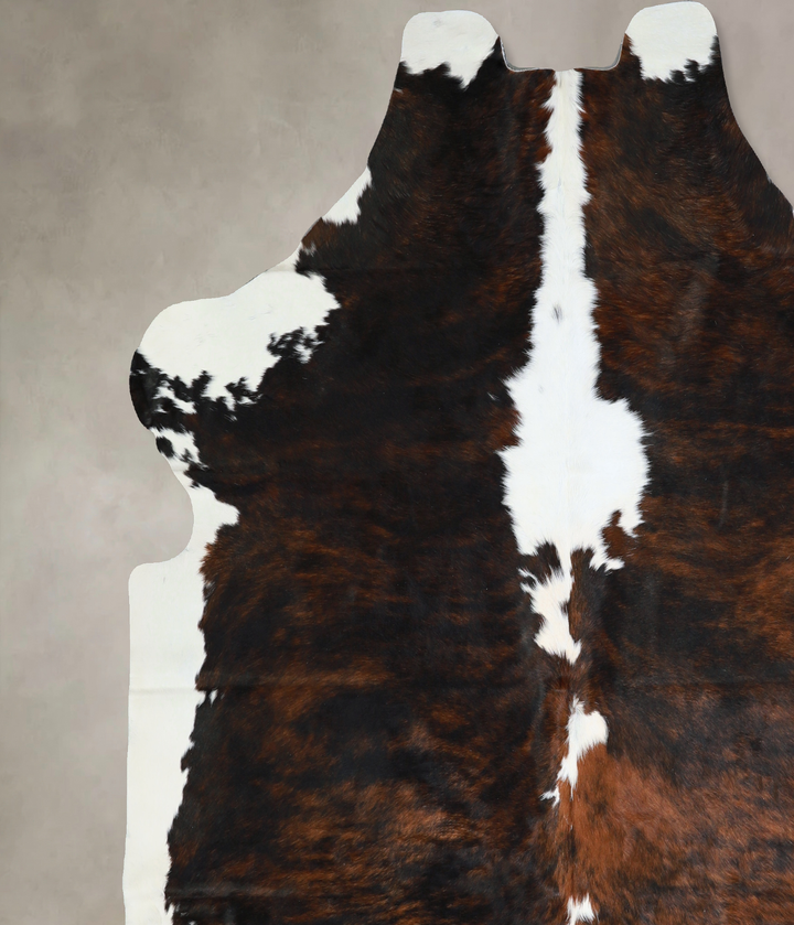 Tricolor X-Large European Cowhide Rug 7'1"H x 7'1"W #A40655 by Hudson Hides