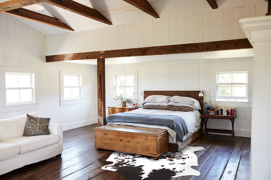 Tricolor X-Large European Cowhide Rug 7'0"H x 6'7"W #A40658 by Hudson