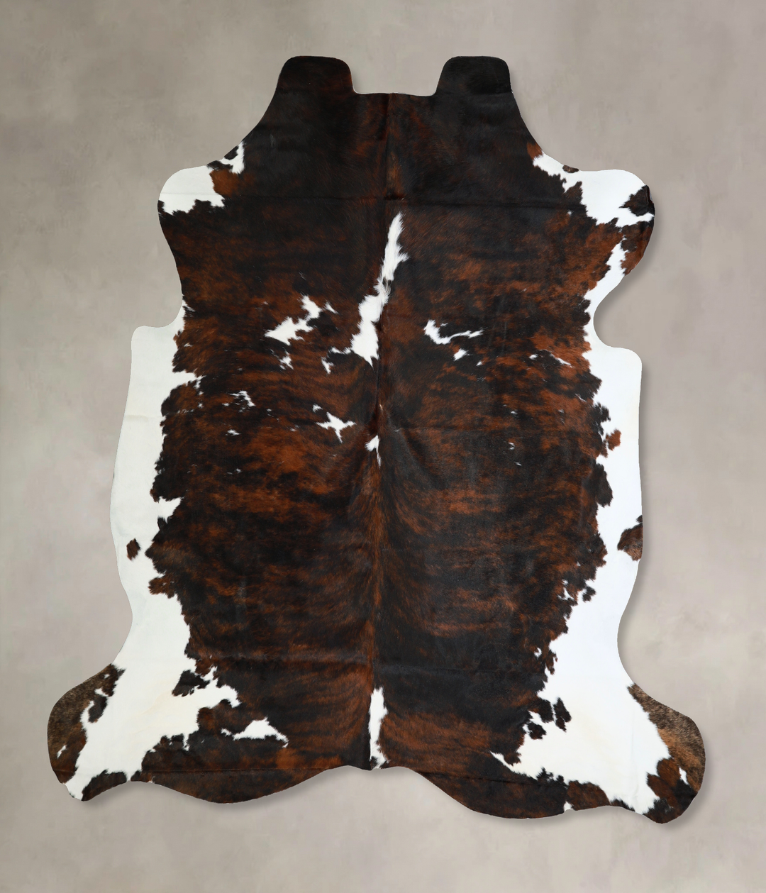 Tricolor X-Large European Cowhide Rug 7'0"H x 6'8"W #A40659 by Hudson