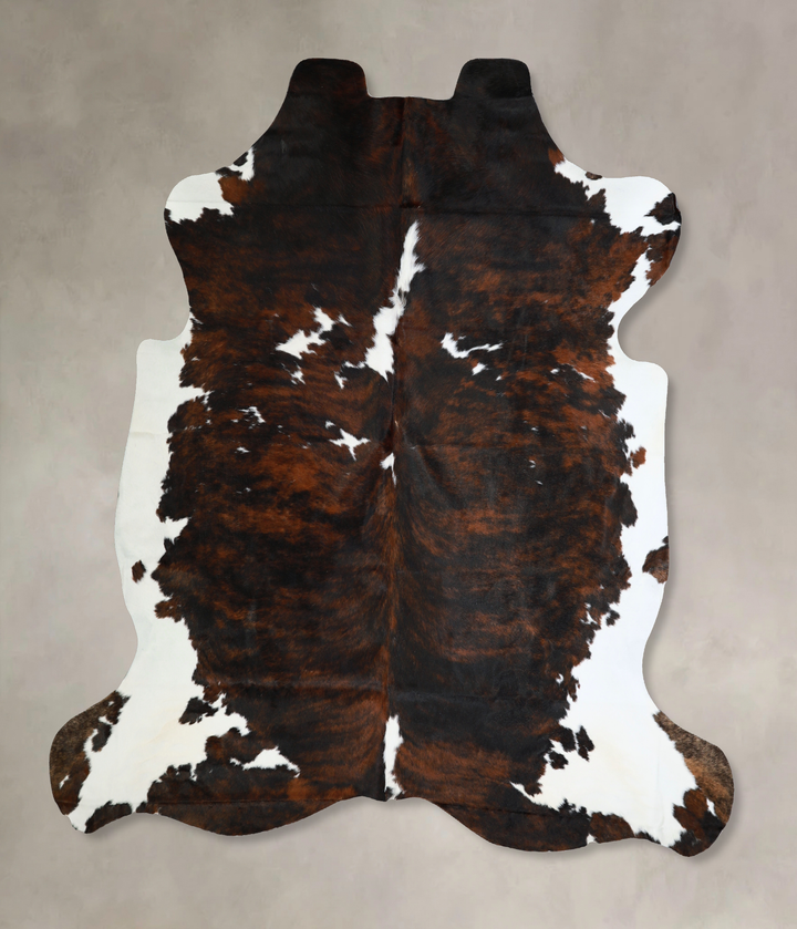 Tricolor X-Large European Cowhide Rug 7'0"H x 6'8"W #A40659 by Hudson Hides