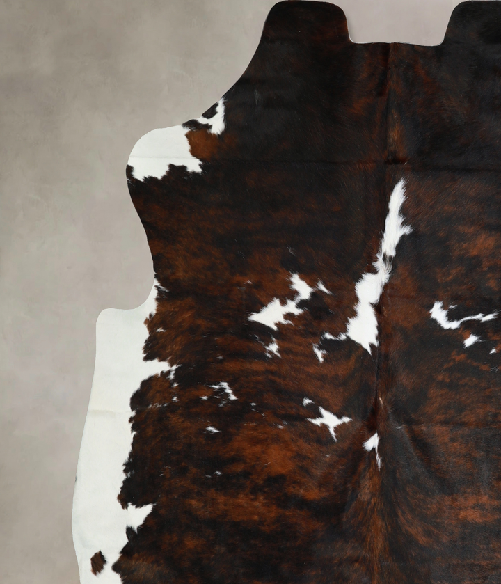 Tricolor X-Large European Cowhide Rug 7'0"H x 6'8"W #A40659 by Hudson Hides