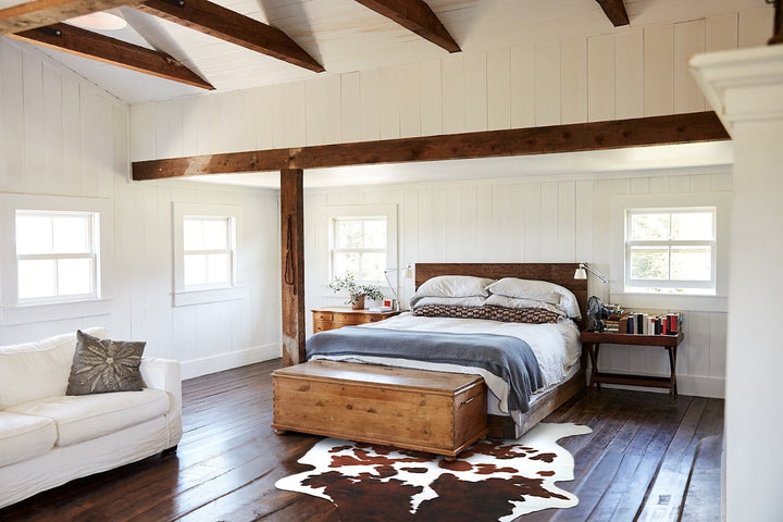 Tricolor X-Large European Cowhide Rug 6'11"H x 6'3"W #A40660 by Hudson Hides