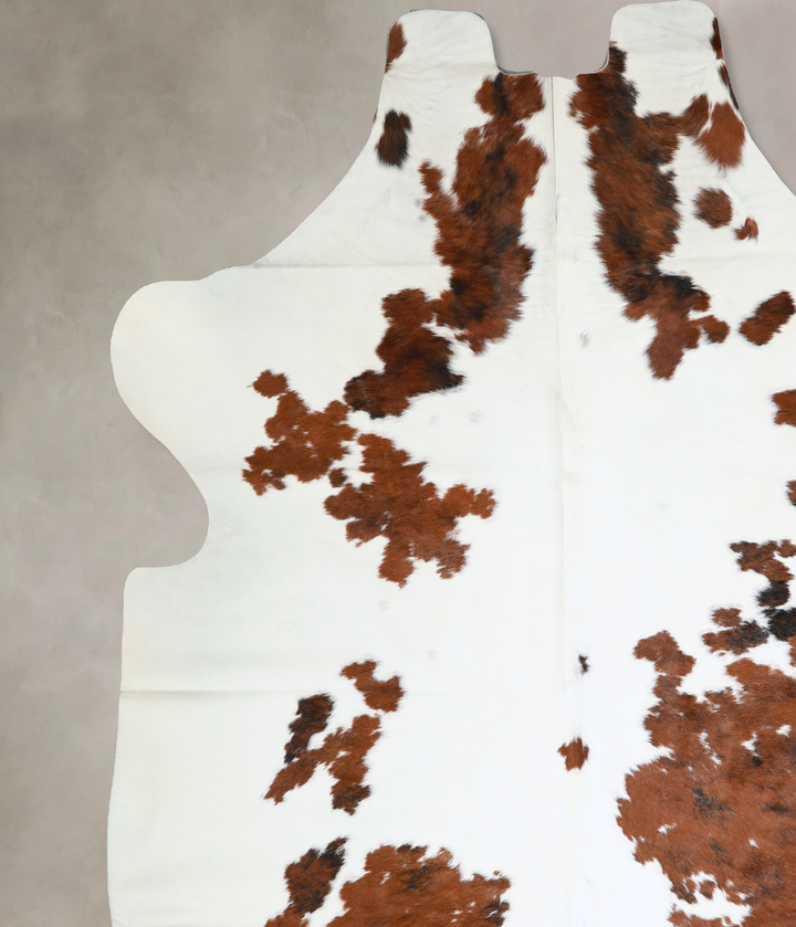 Tricolor X-Large European Cowhide Rug 7'1"H x 6'10"W #A40661 by Hudson Hides
