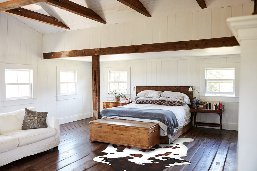 Tricolor X-Large European Cowhide Rug 7'3"H x 6'8"W #A40683 by Hudson