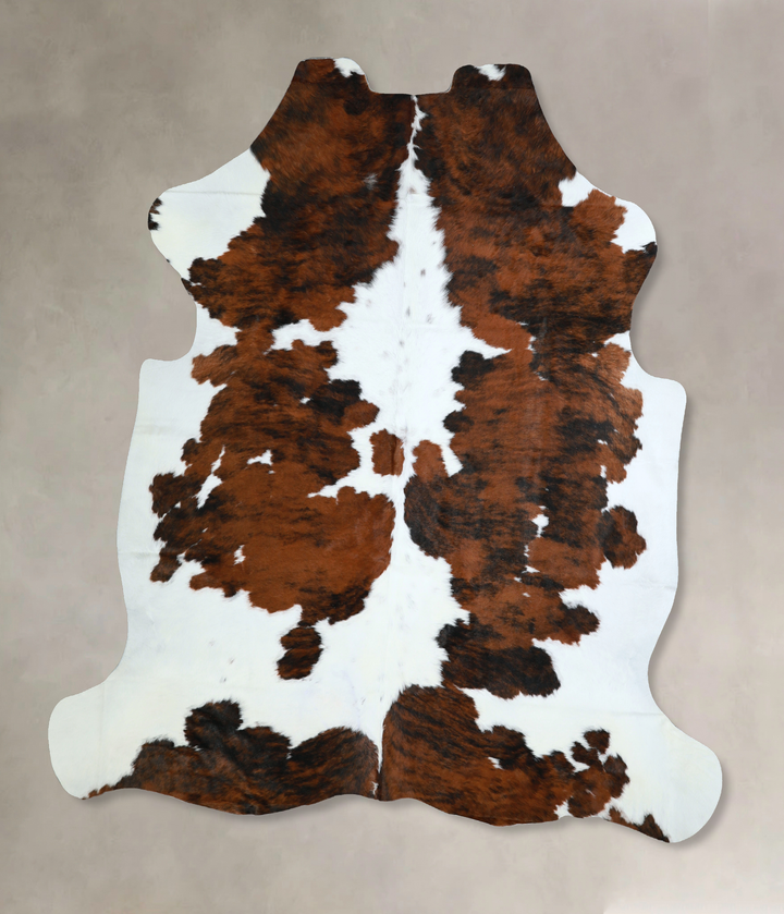 Tricolor X-Large European Cowhide Rug 7'5"H x 6'8"W #A40702 by Hudson Hides