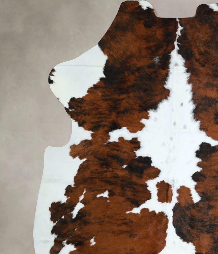 Tricolor X-Large European Cowhide Rug 7'5"H x 6'8"W #A40702 by Hudson Hides