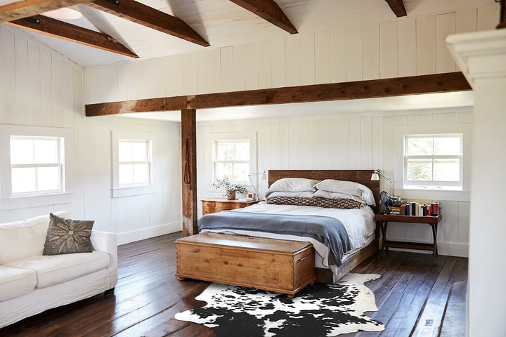 Tricolor X-Large European Cowhide Rug 6'9"H x 6'4"W #A40704 by Hudson Hides