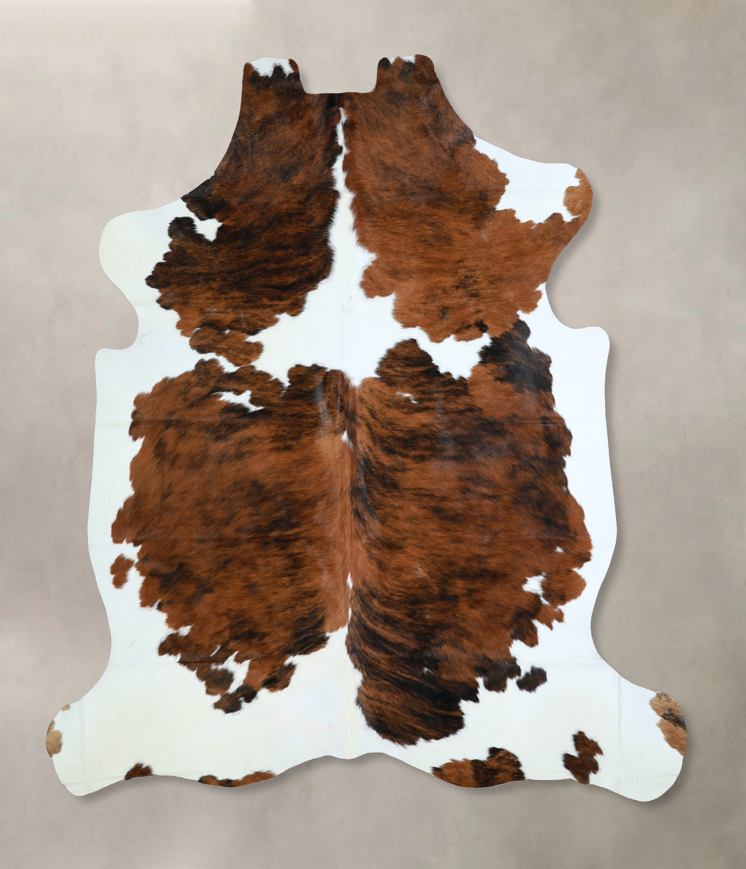 Tricolor X-Large European Cowhide Rug 7'1"H x 6'7"W #A40705 by Hudson